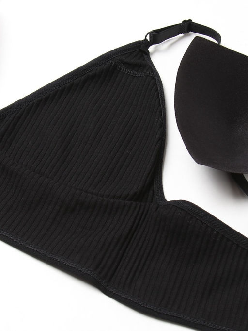 Комплект нижнего белья женский (топ, трусы) Collorista, чёрный, размер 46-48