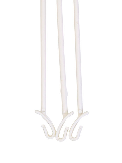 Цена за 8 шт. Подвес для кашпо «Ирис», h=48 см, пластиковый, белый