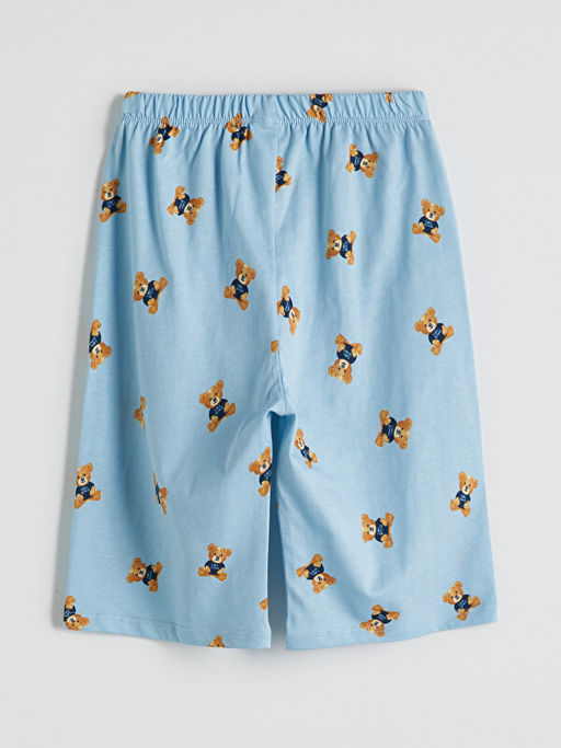 Beli Lastikli Ay?c?k Desenli Erkek ?ocuk Pijama Alt?