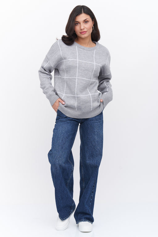 Джемпер В 2008/серо-белый - Злата Стиль фото 8