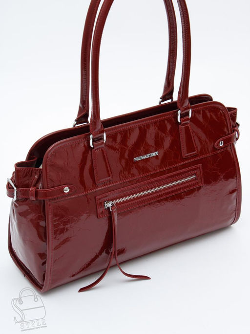 Сумка женская кожаная 8053Q wine red Polina&Eiterou  в Новосибирске