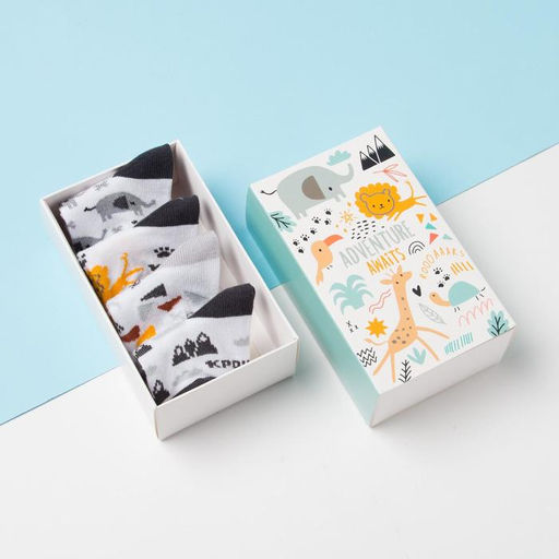 Носки для мальчика «Крошка Я. Сафари», набор 4 пары, белые, 8-10 см