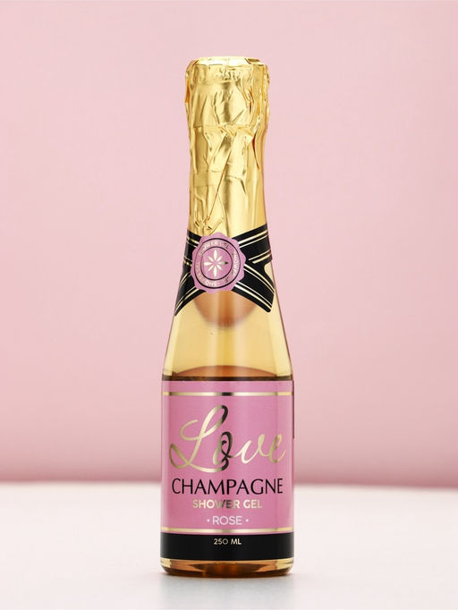 Набор Love Champagne, гель для душа во флаконе шампанское и бомбочка для ванны