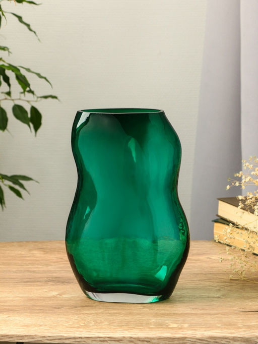 Ваза «Шерил», 27×16 см, стекло, зелёная