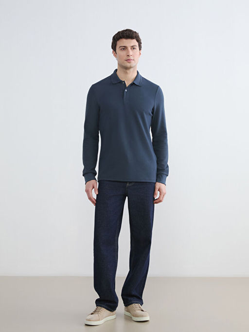 Polo Yaka Erkek Sweatshirt