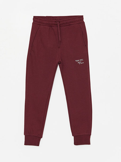 Beli Lastikli Bask?l? Erkek ?ocuk Jogger E?ofman Alt?