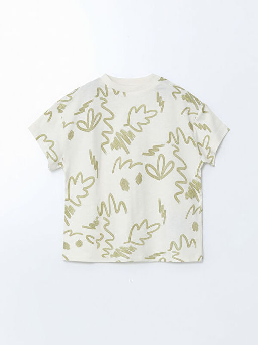 Bisiklet Yaka Bask?l? Erkek Bebek Pijama ?st