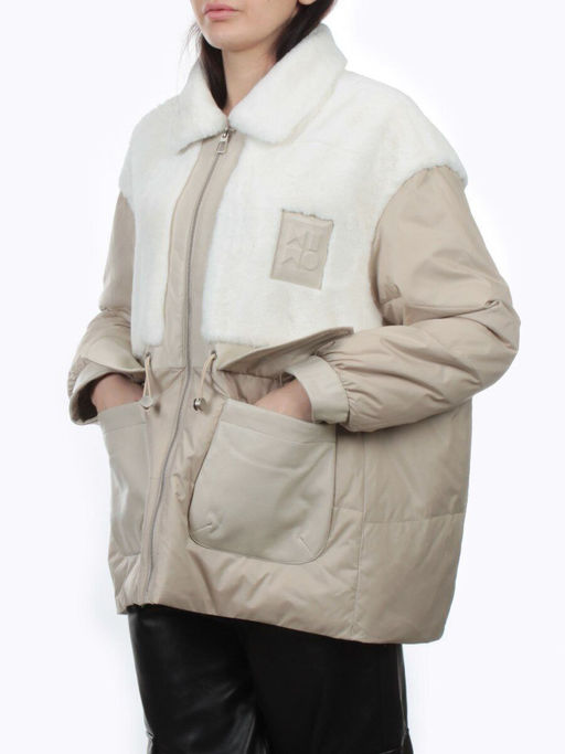 H24-223 BEIGE Куртка демисезонная женская (100 гр. холлофайбер) - Fashion фото 5