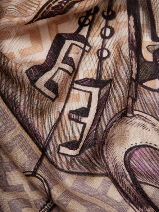 Платок жен. шерсть+шелк 110х110 JG43-8529-10