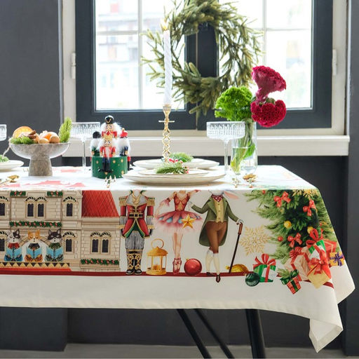 Скатерть новогодняя Этель Щелкунчик 150?220 см, с ВГМО, 100% хл, саржа 190 г/м?