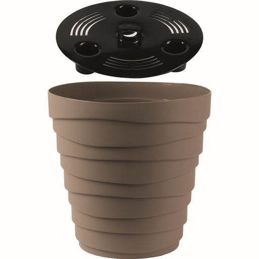 Кашпо для цветов пластиковое 2,25л d-18см "Бархан" Мокачино