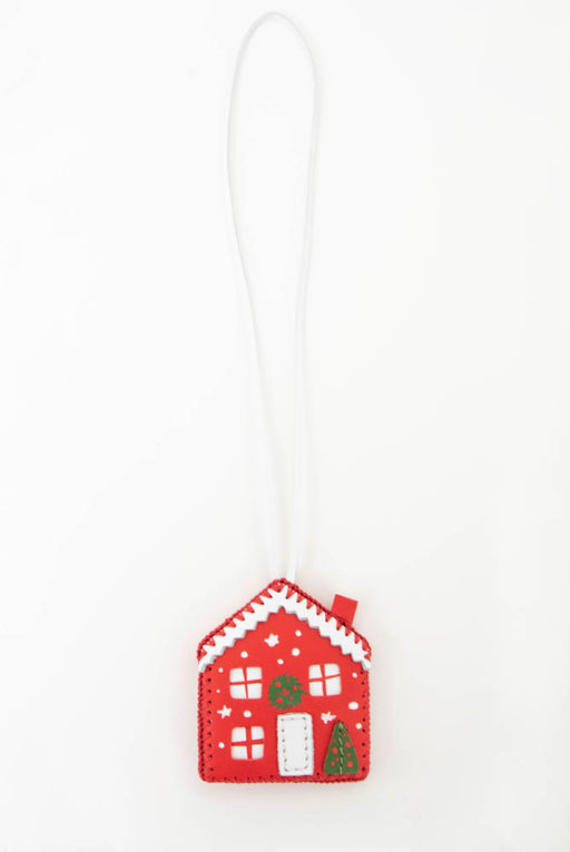 Брелок кожаный Домик рождественский ДС-600.8 - Protege фото 2