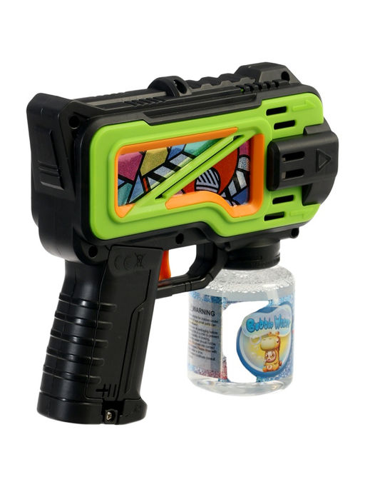 Генератор мыльных пузырей Пистолет, цвет зелёный, работает от батареек - Simaland фото 3