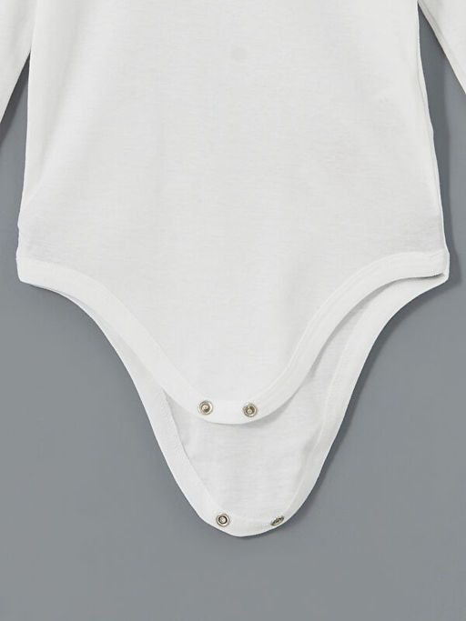 Bisiklet Yaka Uzun Kollu Bask?l? Erkek Bebek ??t??tl? Body