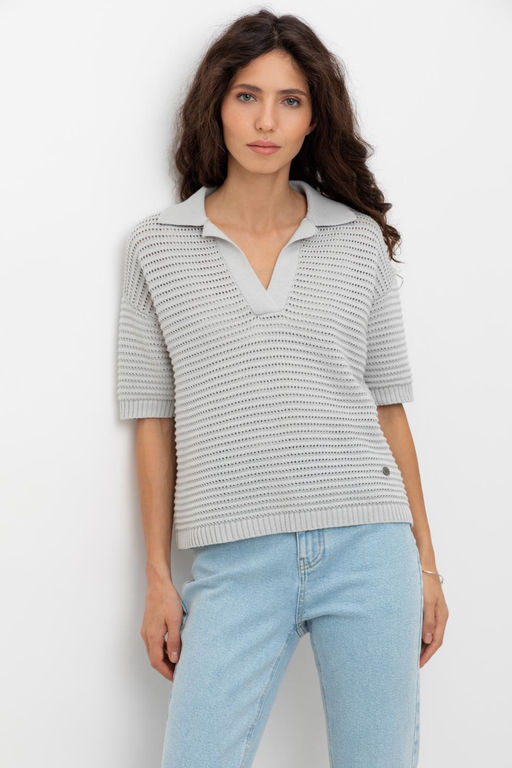 ЕВ 30202/жемчужный серый джемпер жен