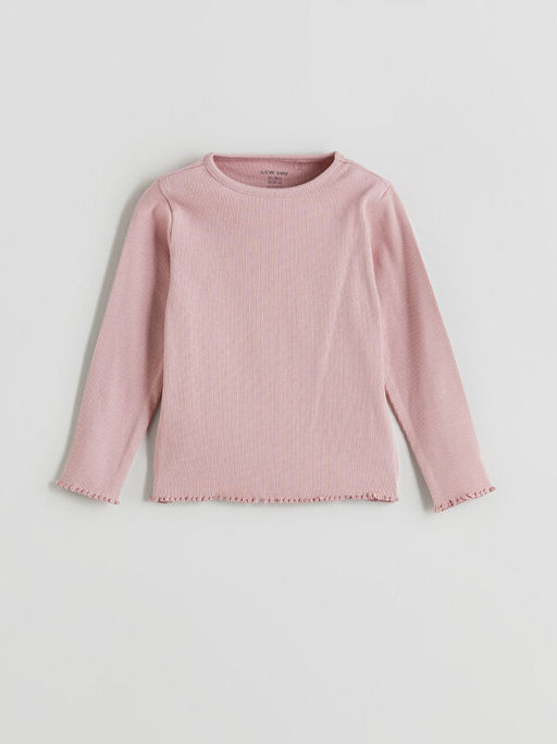 Bisiklet Yaka Uzun Kollu K?z Bebek Ti??rt