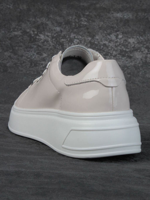 05-PDD215-1 BEIGE Кроссовки женские (натуральная кожа) - Фабричный китай фото 8