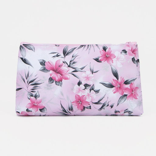 Цена за 3 шт. Косметичка - пенал на молнии, плоская, с рисунком, розовая - Simaland фото 4