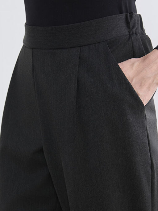 Beli Lastikli Kad?n Pileli Pantolon