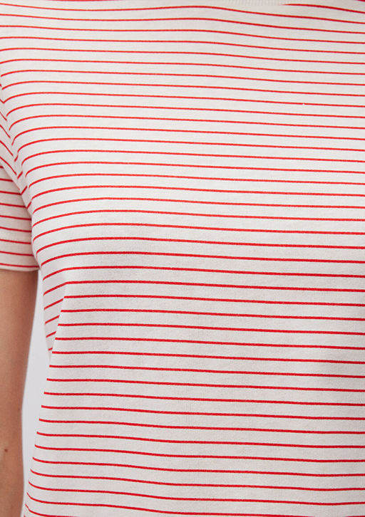 K?rm?z? Cizgili Tisort - Mavi фото 5