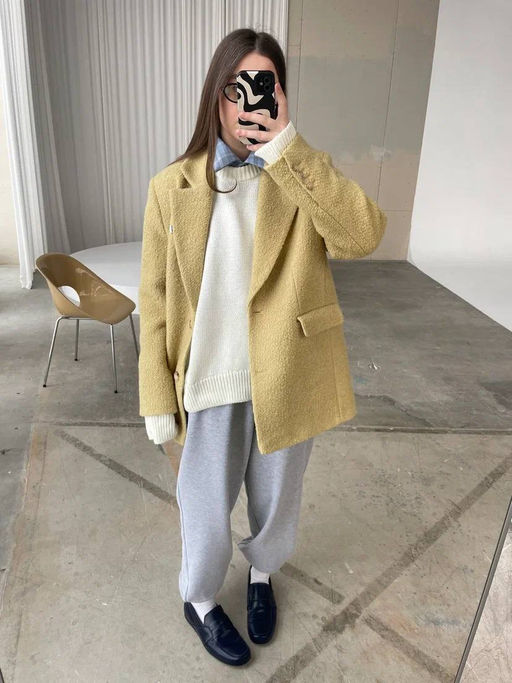 Пальто-жакет Желтая груша - Erist store фото 3