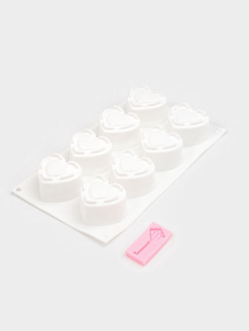 Набор кондитерский Доляна, 2 предмета: форма для муссовых десертов 29.5?17?4.3 см, молд 6.7?3.3 см  фото 2