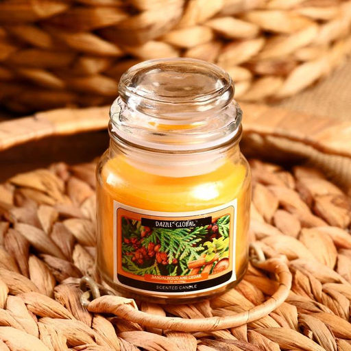 Свеча в банке «Сандал и кедр», 100 г, 6×9×9 см