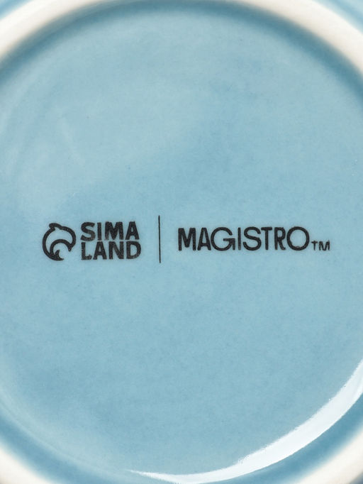 Кокотницы Magistro «Церера», набор 2 шт., 100 мл, d=7.5 см, фарфор, голубые