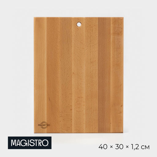 Доска разделочная Magistro, 40×30×1.2 см, дерево дуб
