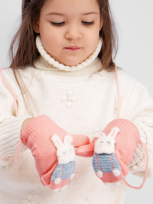 Варежки детские на шнурке Kim Lin  фото 2