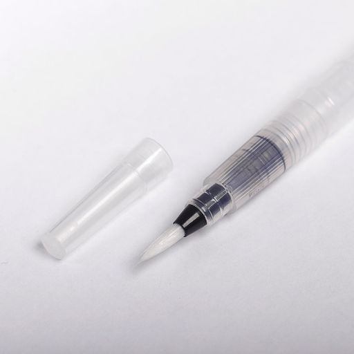 Кисть для рисования, синтетика, № 1, круглая, с резервуаром для воды, туши, чернил