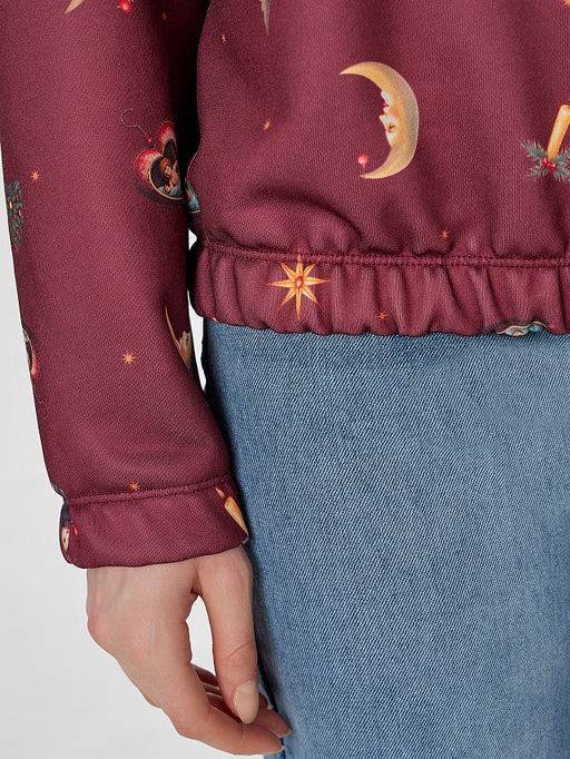 Теплый свитшот женский Mark Formelle x Ольга Бузова бордовый фото 6