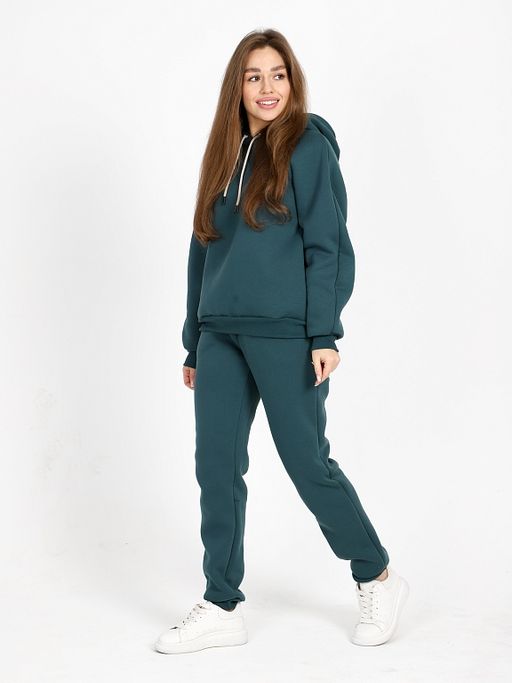 Костюм женский из Футера с начесом Петроль Рост 160-175 см