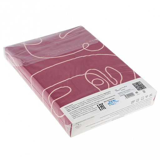 Постельное белье, комплект Евростандарт "Афродита" 4 предмета: пододеяльник 200х215см, простыня 220х240см, 2 наволочки 70х70см с клапаном-запахом, полисатин "Премиум" 90г/м2, упаковка "классическая" ПВХ 34,5х41см, "Домашняя мода" (Россия)