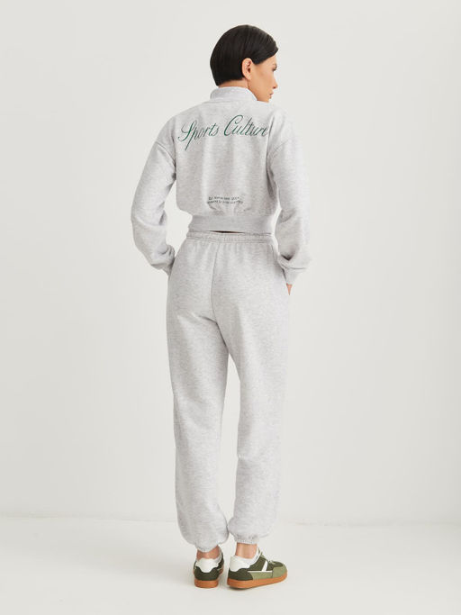 Свитшот на молнии с воротником стойкой в стиле Sporty & Rich - NEVERLATE фото 5