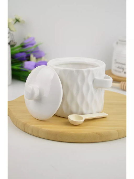 Банка Жемчужная волна 450 мл с ложкой в подарочной упаковке арт.MFK07958 /МФК/  фото 2