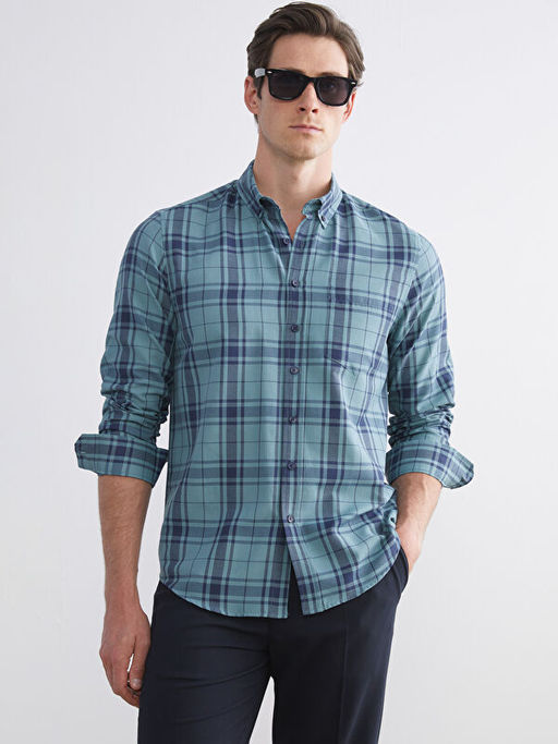 Regular Fit Uzun Kollu Ekose Arm?rl? Erkek G?mlek