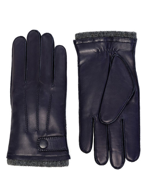 Перчатки мужские ш+каш. OS01755 d.blue - Eleganzza фото 2