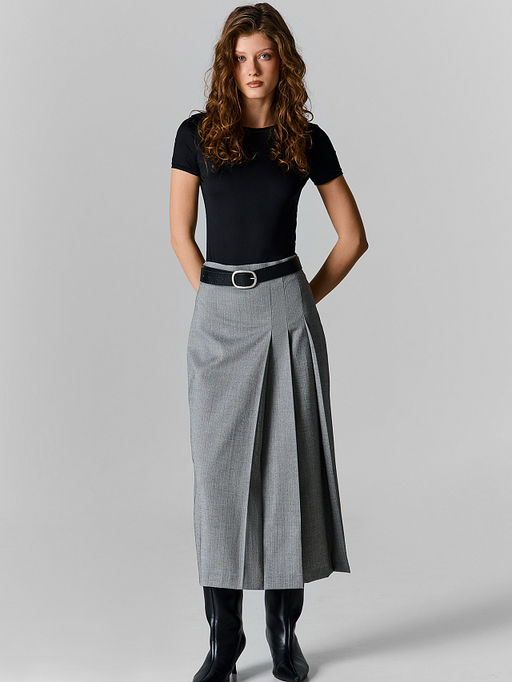 Юбка женская прямая серая