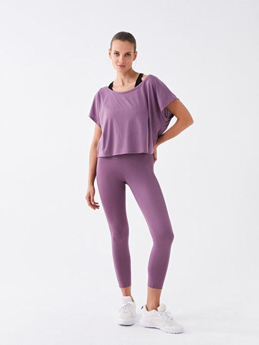 Beli Lastikli D?z ?nterlok Kad?n Spor Tayt