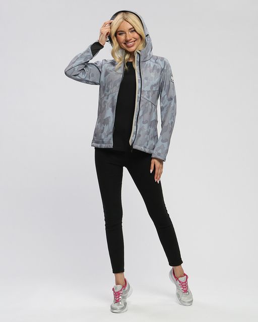 Ветровка MTFORCE женская softshell серого цвета 2207-1Sr  фото 18