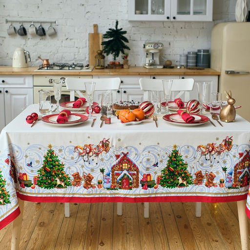 Скатерть новогодняя «Этель. Новогодняя сказка»,150×180 см ±3 см с ГМВО, 100% хлопок