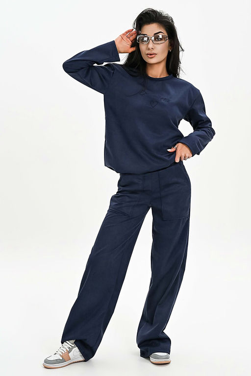 Свитшот из мягкой эко замши