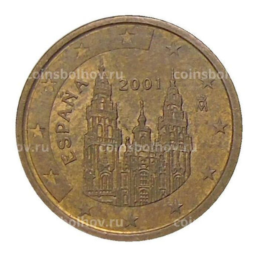 Монета 2 евроцента 2001 года Испания