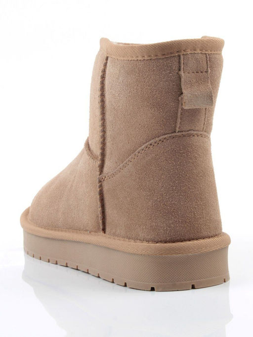04-PF5854-3 BEIGE Угги женские (натуральная замша, 100% шерсть)
