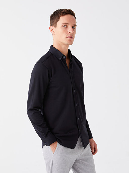 Slim Fit Uzun Kollu Erkek G?mlek