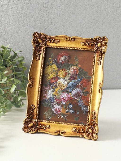 Фоторамка для фото 13×18 см «Версаль», полистоун под т. золото, 23×17.5×3 см