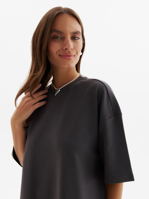 Футболка женская MINAKU, over size (44-48), тёмно-серая