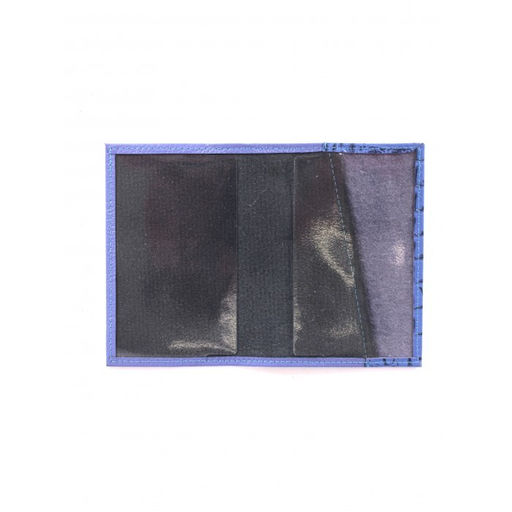 Обложка для паспорта Croco-П-409 натуральная кожа голубой кайман/голубой флотер (13/18) 264822  фото 2