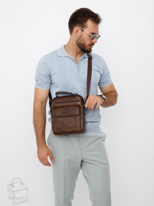 Сумка мужская 8805-2 brown Jeep - S-style фото 8